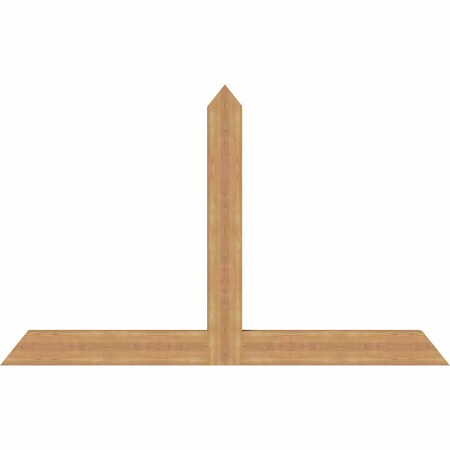 Ekena Millwork Portland Timber Gable Bracket, Western Red Cedar, 72"W x 45"H x 3 1/2"D x 5 1/2"F, 15/12 Pitch GBW072X45X0406POR00SWR